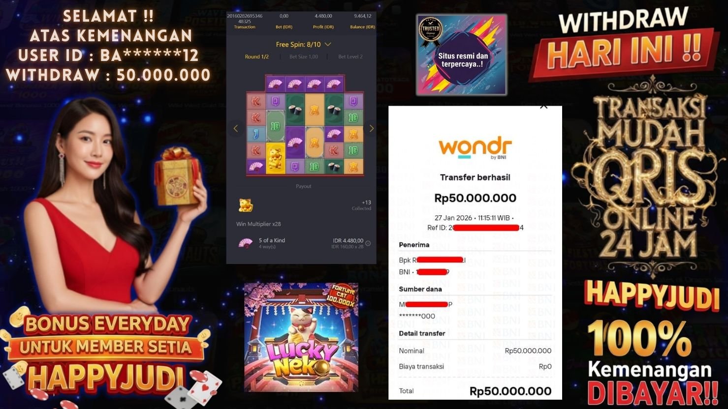 HAPPYJUDI JACKPOT SLOT LUCKY NEKO